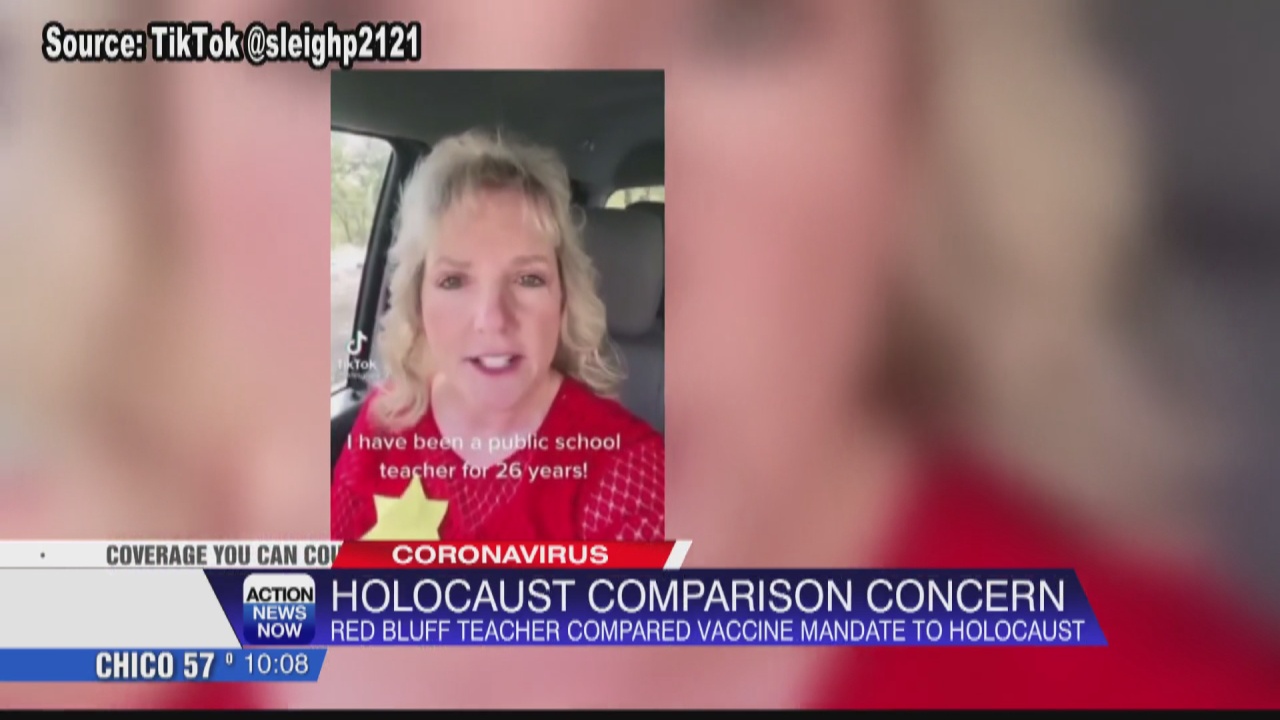 Red Bluff teacher goes viral on TikTok for comparing COVID-19 vaccine mandate to the Holocaust - Vimarsana News