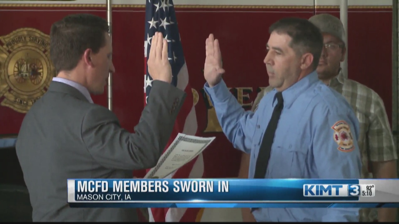 Mason City firefighters sworn in - Vimarsana News