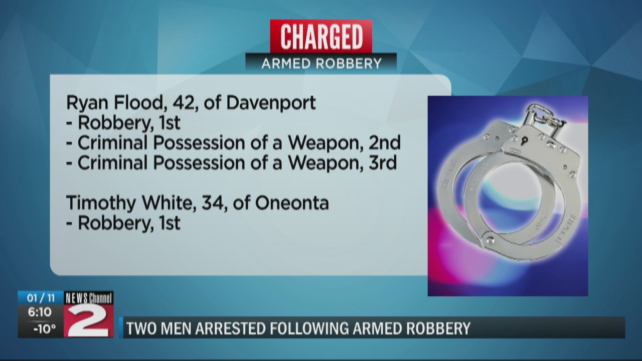 Oneonta man among pair arrested in connection to armed robbery - Vimarsana News